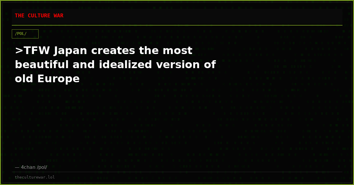 >TFW Japan creates the most beautiful and idealized version of old Europe