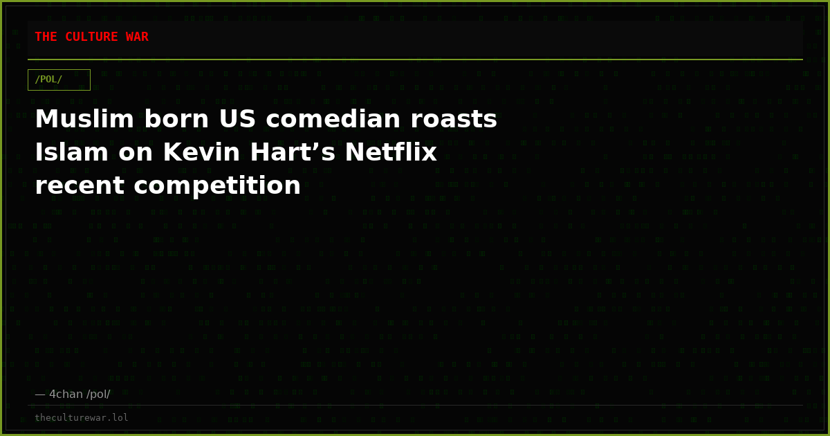 Muslim born US comedian roasts Islam on Kevin Hart’s Netflix recent competition