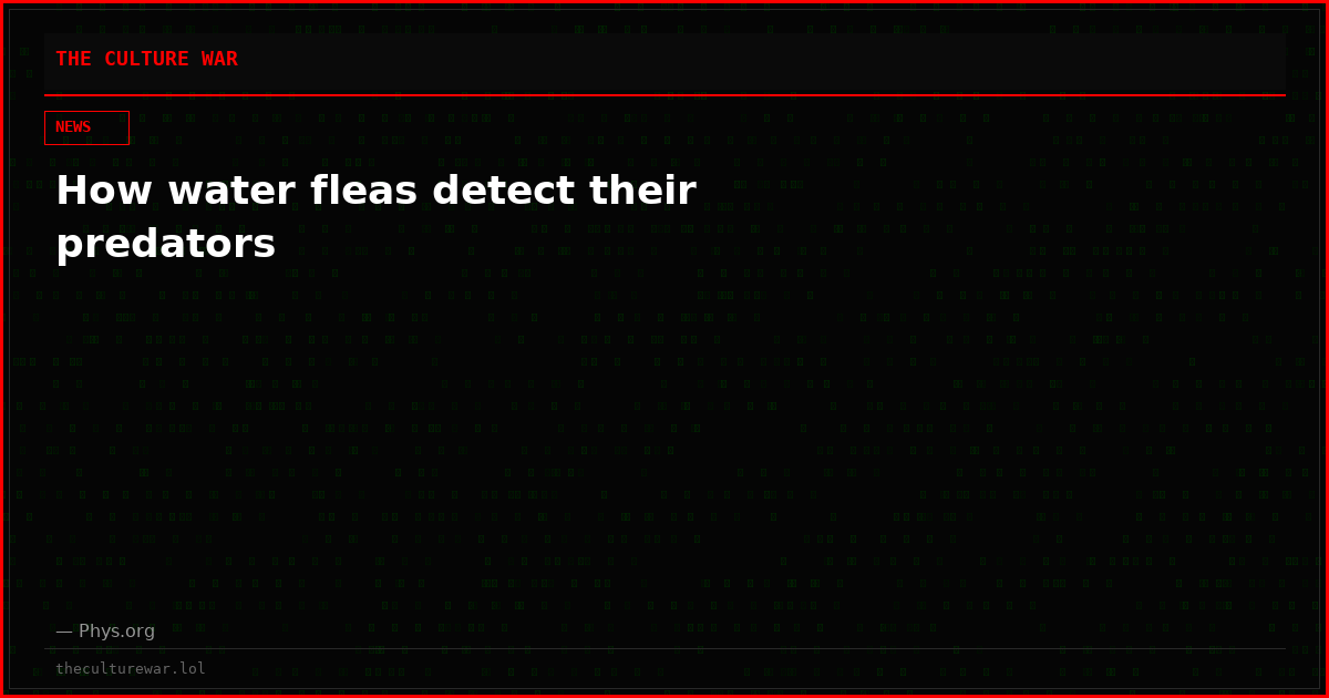 How water fleas detect their predators