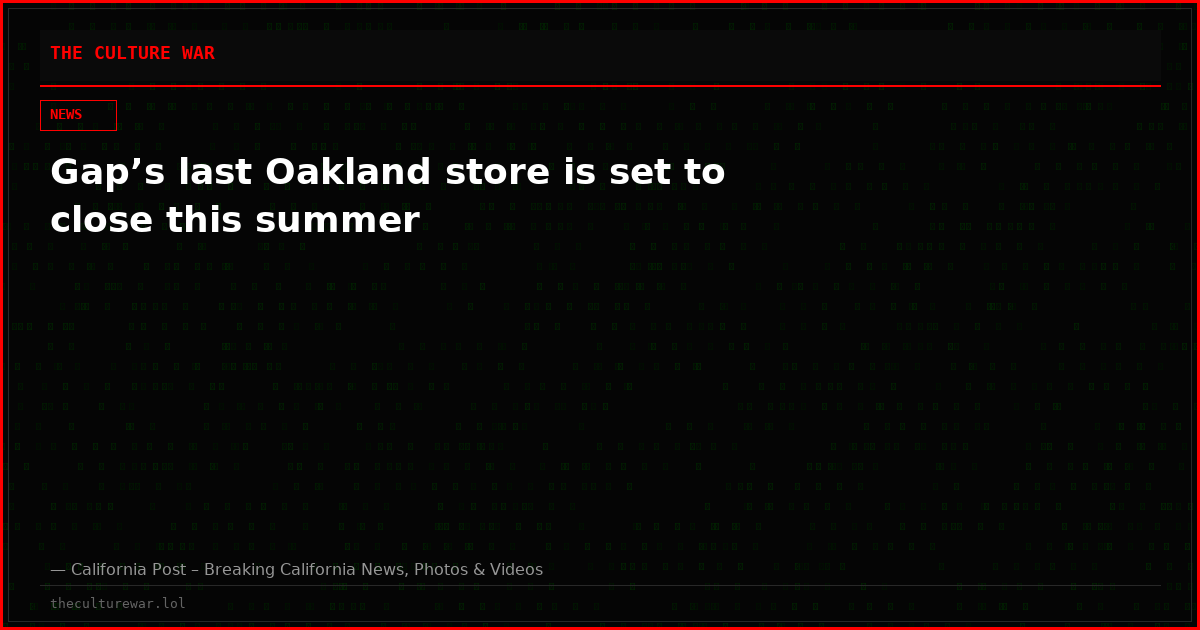 Gap’s last Oakland store is set to close this summer