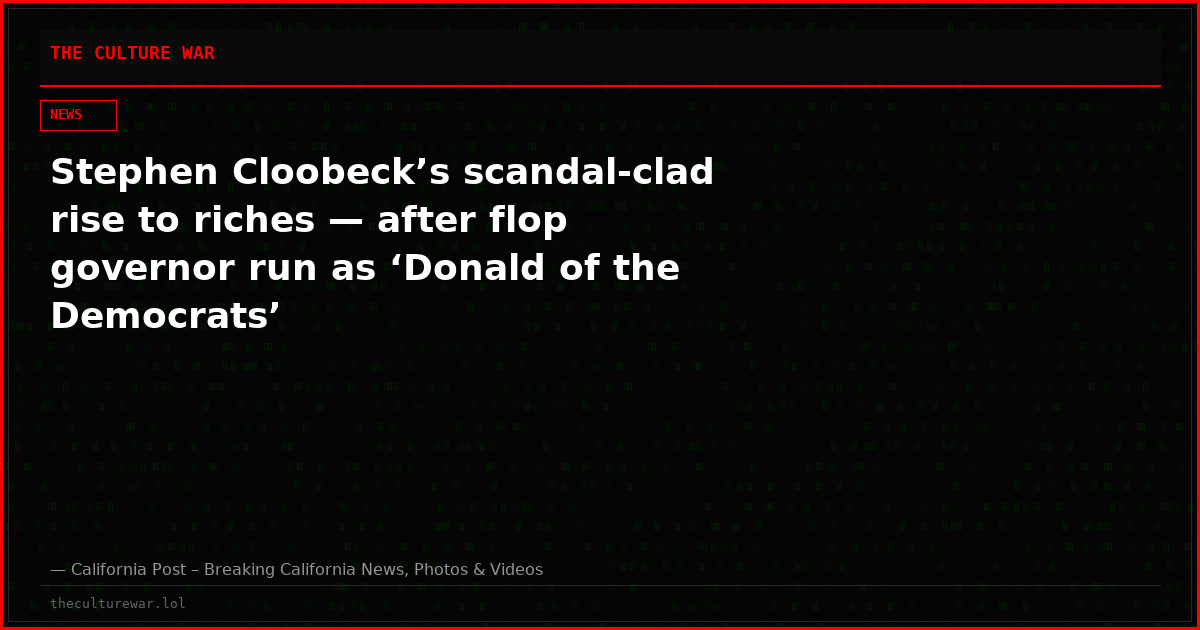 Stephen Cloobeck’s scandal-clad rise to riches — after flop governor run as ‘Donald of the Democrats’