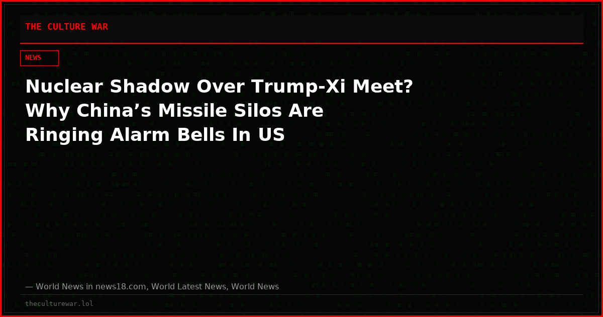 Nuclear Shadow Over Trump-Xi Meet? Why China’s Missile Silos Are Ringing Alarm Bells In US