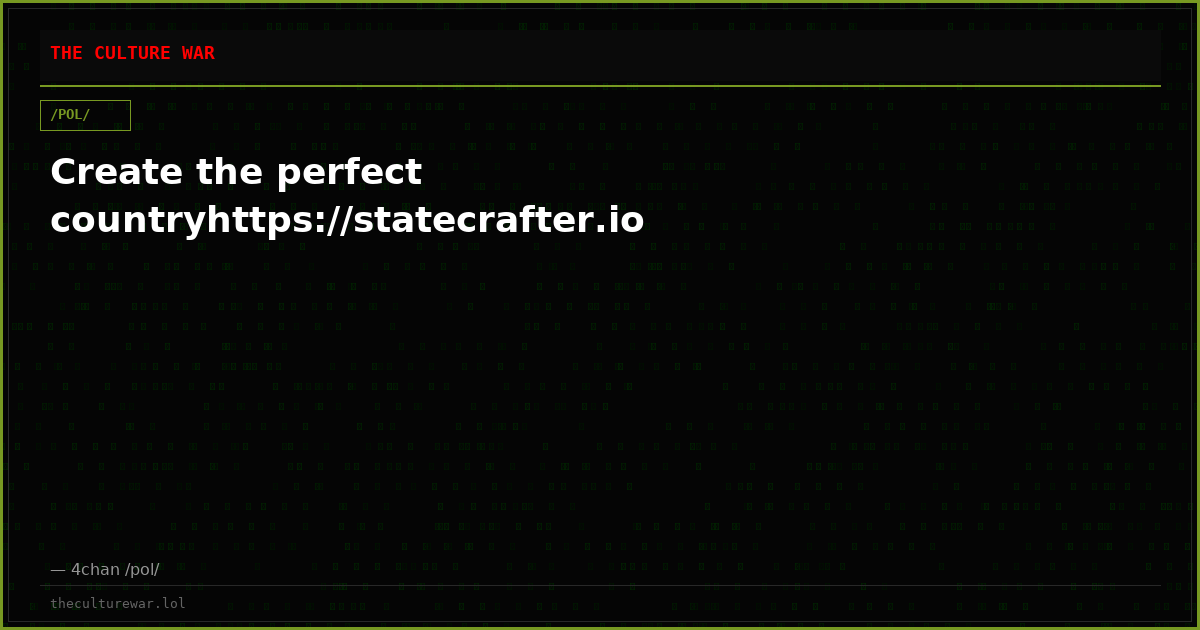 Create the perfect countryhttps://statecrafter.io