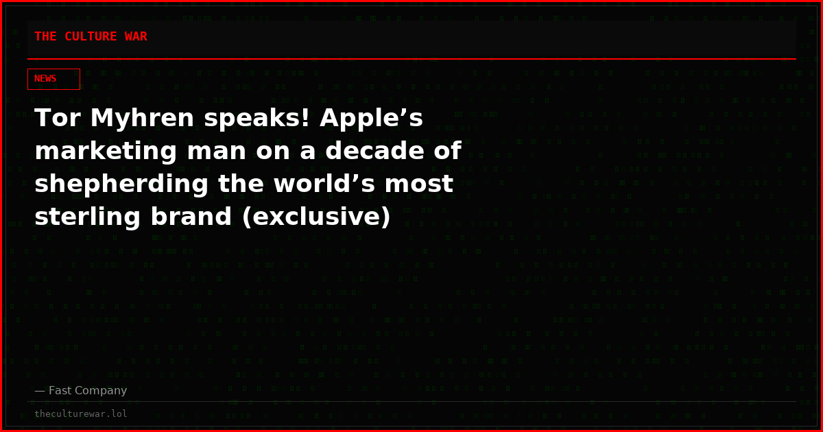 Tor Myhren speaks! Apple’s marketing man on a decade of shepherding the world’s most sterling brand (exclusive)