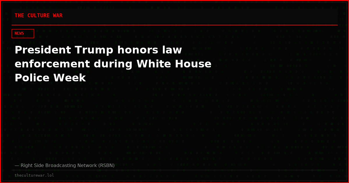 President Trump honors law enforcement during White House Police Week