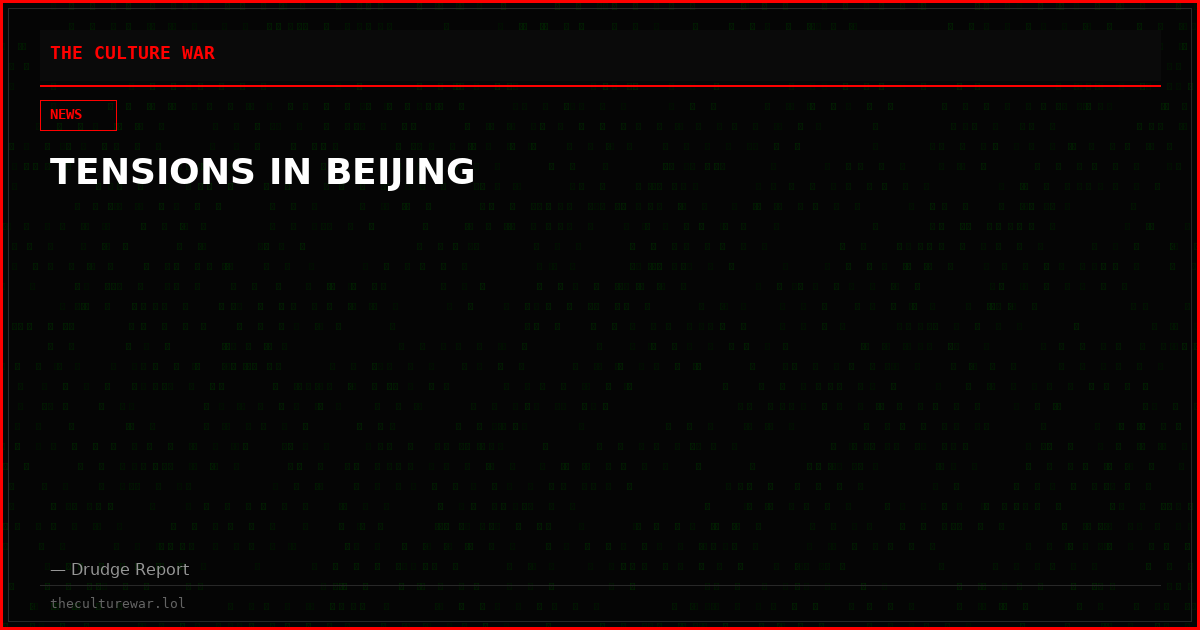 TENSIONS IN BEIJING