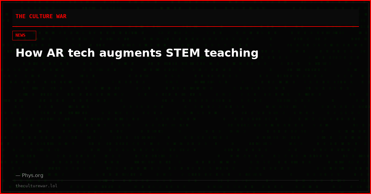 How AR tech augments STEM teaching