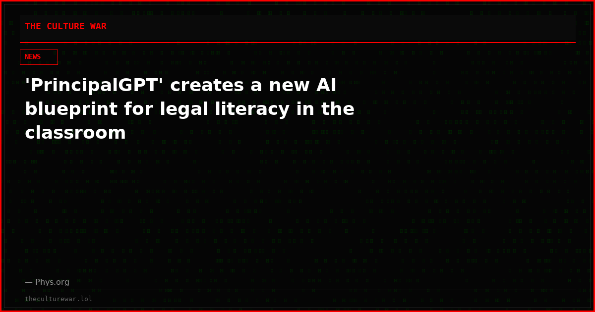 'PrincipalGPT' creates a new AI blueprint for legal literacy in the classroom
