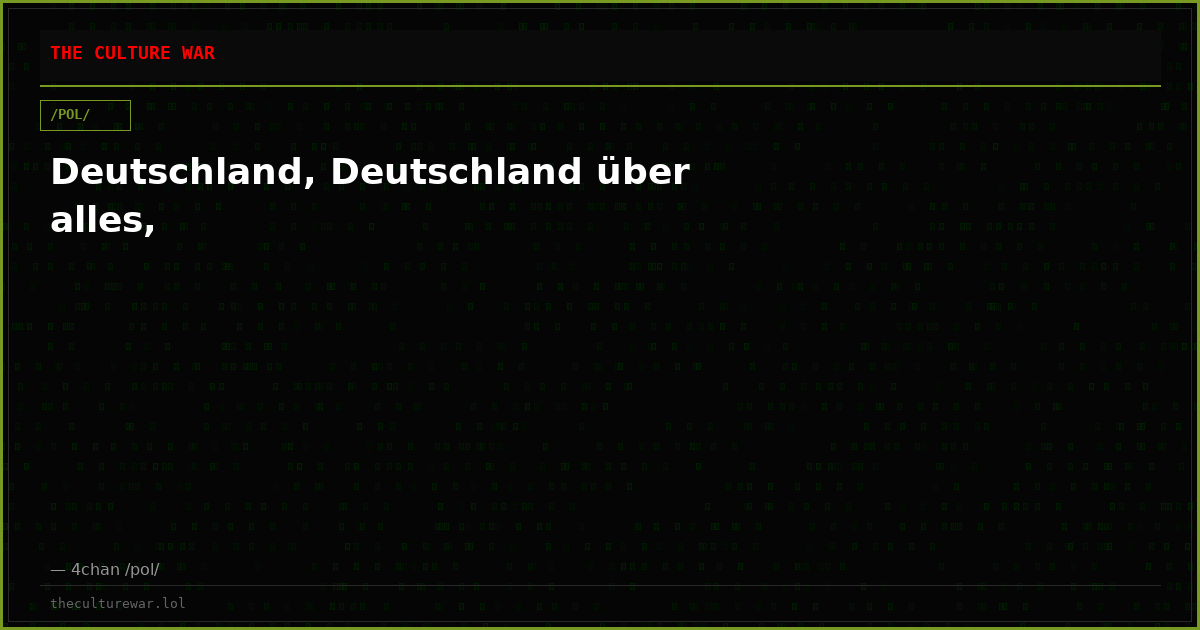 Deutschland, Deutschland über alles,