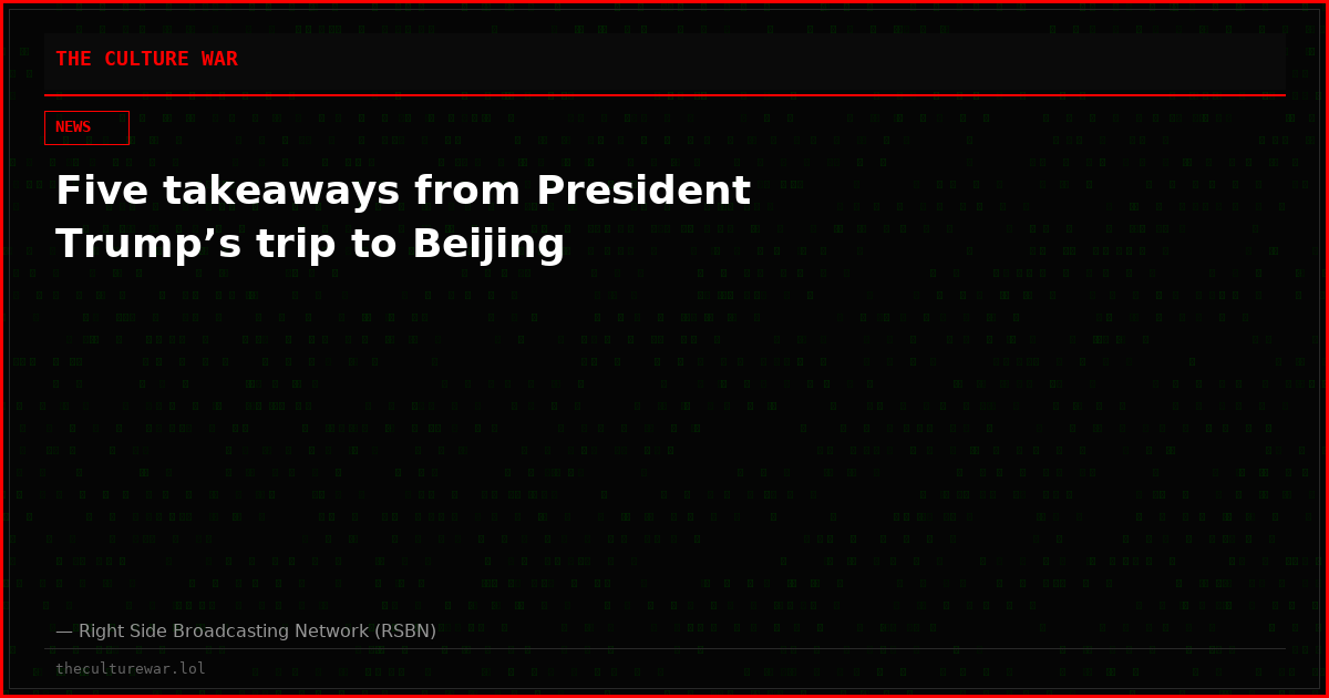 Five takeaways from President Trump’s trip to Beijing
