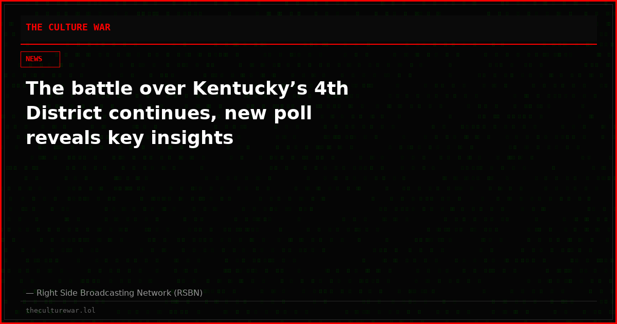 The battle over Kentucky’s 4th District continues, new poll reveals key insights