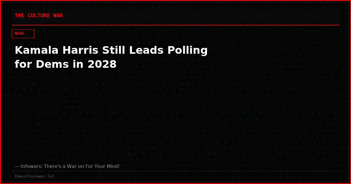 Kamala Harris Still Leads Polling for Dems in 2028
