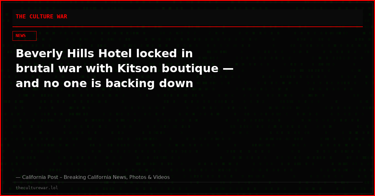 Beverly Hills Hotel locked in brutal war with Kitson boutique — and no one is backing down