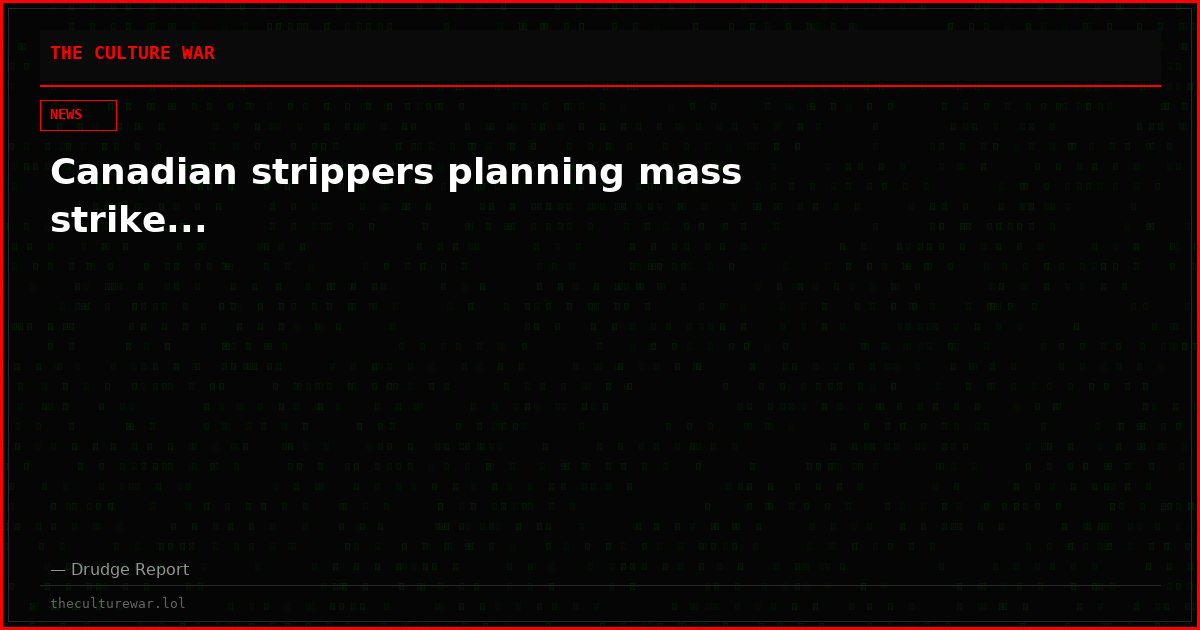 Canadian strippers planning mass strike...