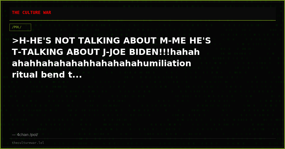 >H-HE'S NOT TALKING ABOUT M-ME HE'S T-TALKING ABOUT J-JOE BIDEN!!!hahahahahhahahahahhahahahahumiliation ritual bend t...