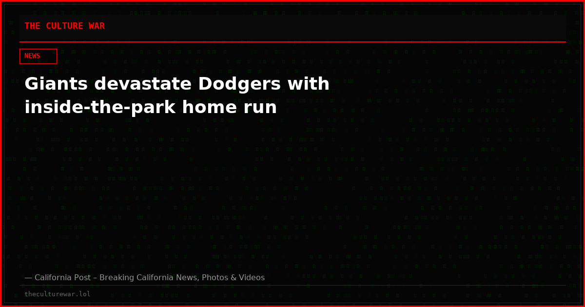Giants devastate Dodgers with inside-the-park home run