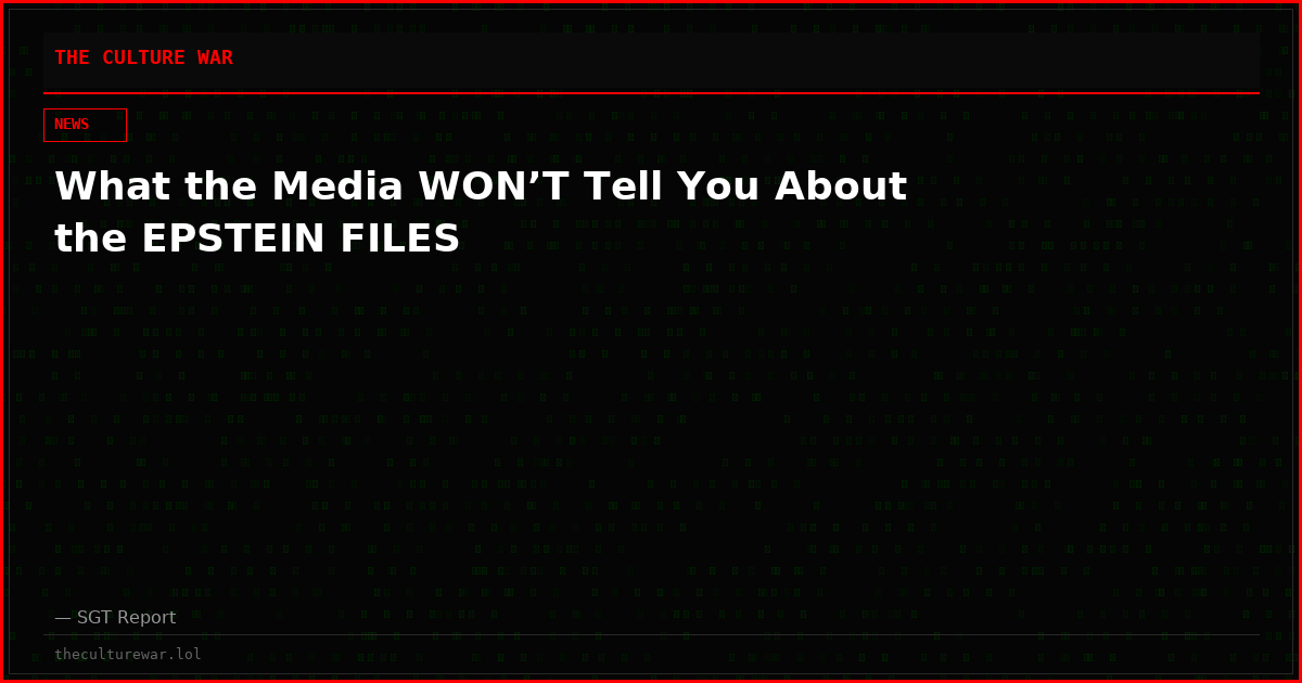 What the Media WON’T Tell You About the EPSTEIN FILES