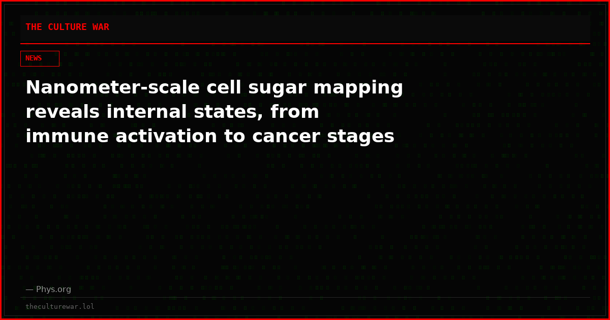 Nanometer-scale cell sugar mapping reveals internal states, from immune activation to cancer stages