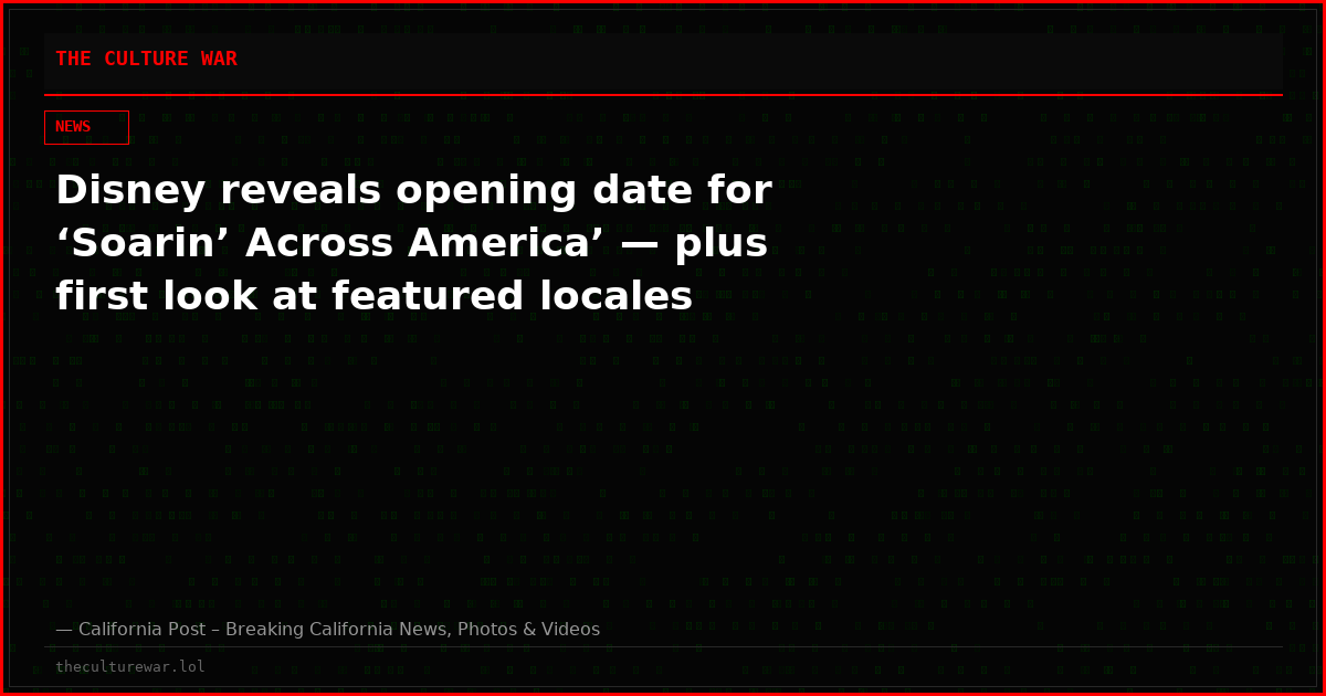 Disney reveals opening date for ‘Soarin’ Across America’ — plus first look at featured locales