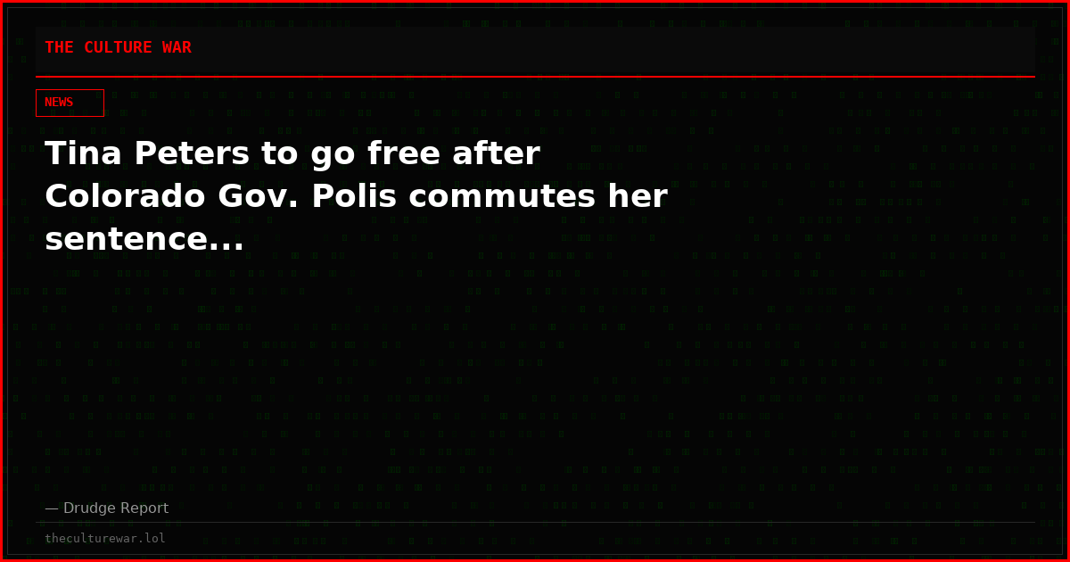 Tina Peters to go free after Colorado Gov. Polis commutes her sentence...