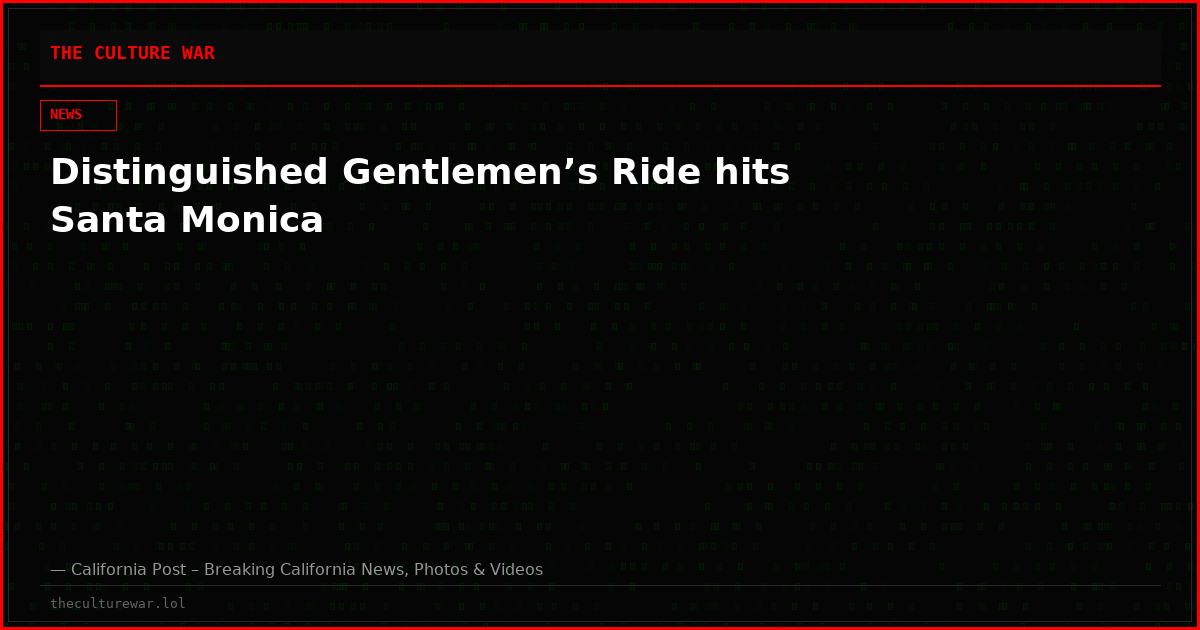 Distinguished Gentlemen’s Ride hits Santa Monica