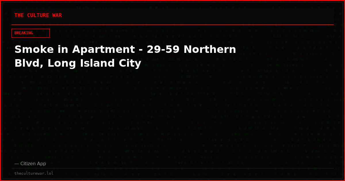Smoke in Apartment - 29-59 Northern Blvd, Long Island City