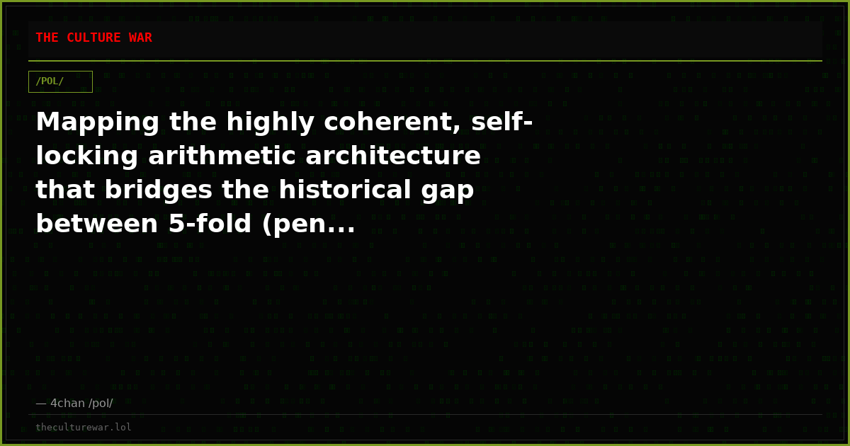 Mapping the highly coherent, self-locking arithmetic architecture that bridges the historical gap between 5-fold (pen...
