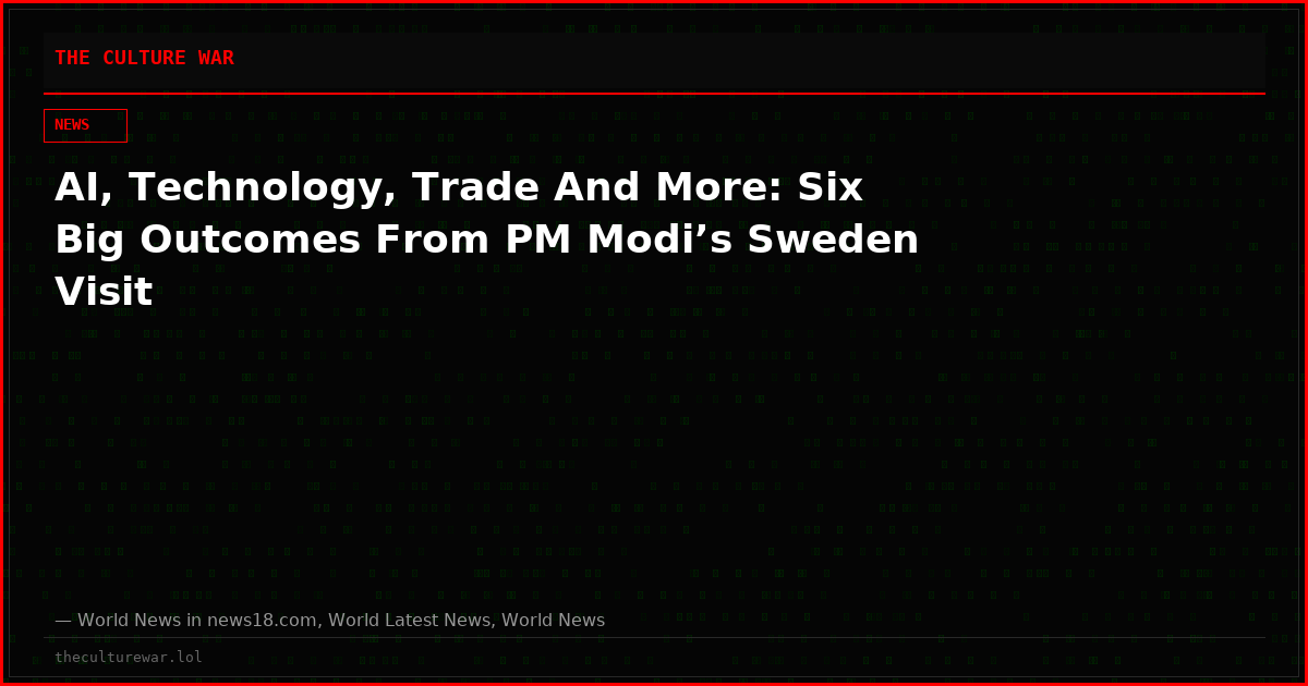 AI, Technology, Trade And More: Six Big Outcomes From PM Modi’s Sweden Visit