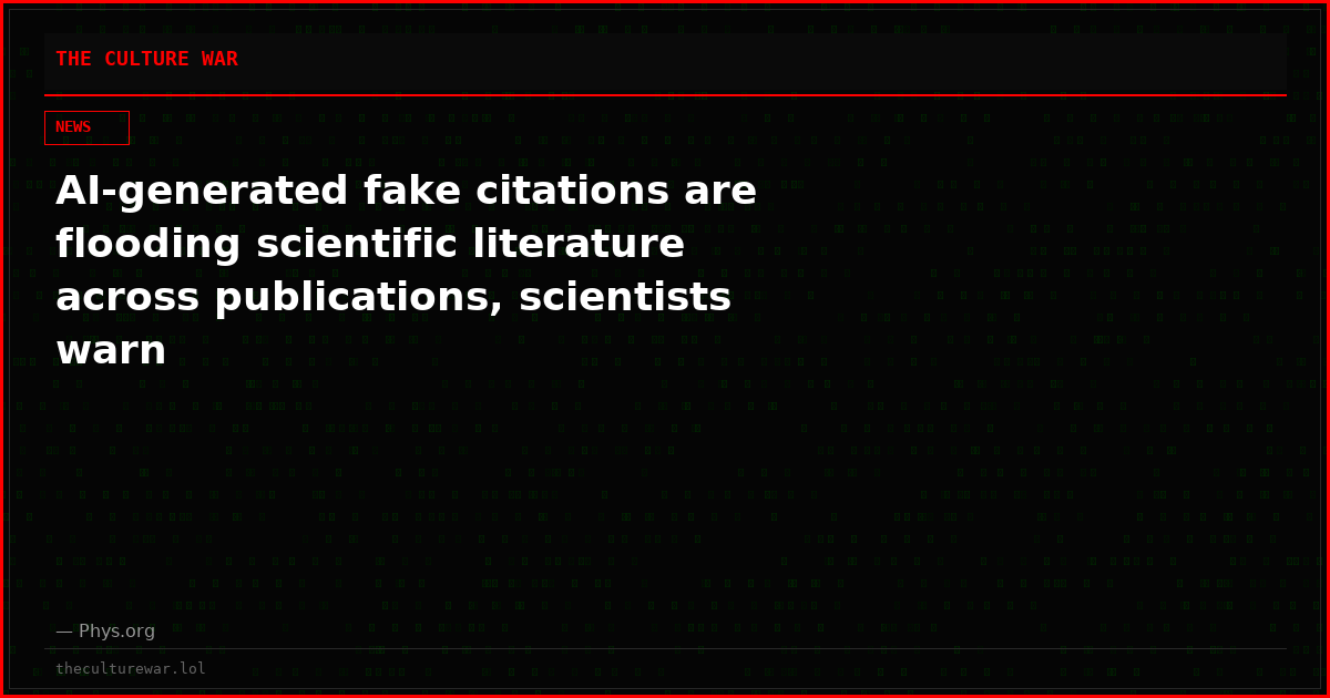 AI-generated fake citations are flooding scientific literature across publications, scientists warn