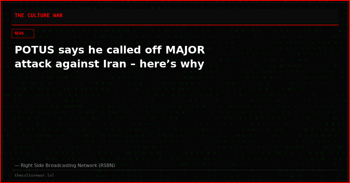 POTUS says he called off MAJOR attack against Iran – here’s why
