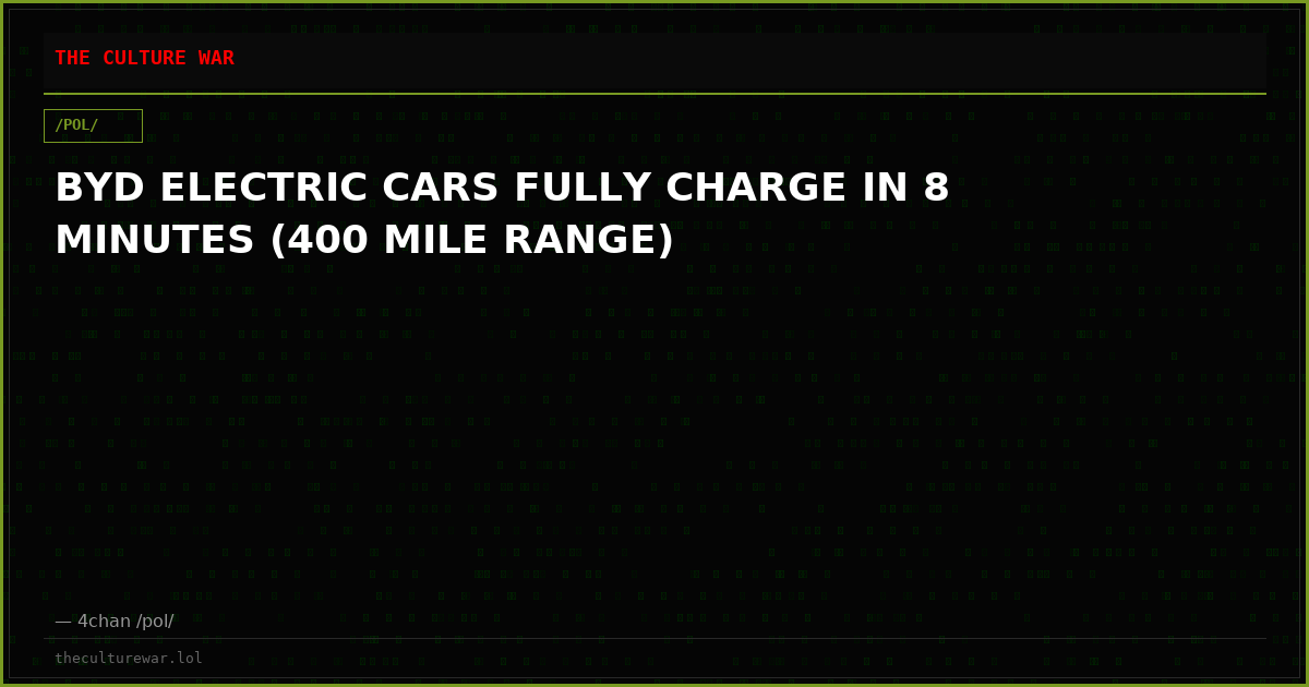 BYD ELECTRIC CARS FULLY CHARGE IN 8 MINUTES (400 MILE RANGE)