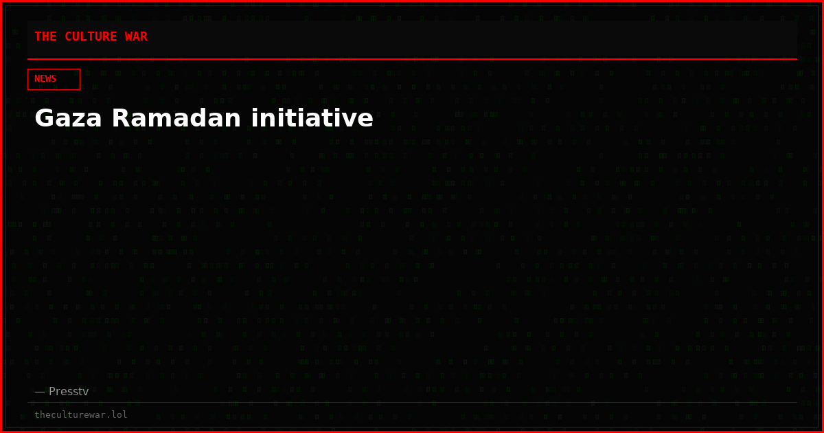 Gaza Ramadan initiative