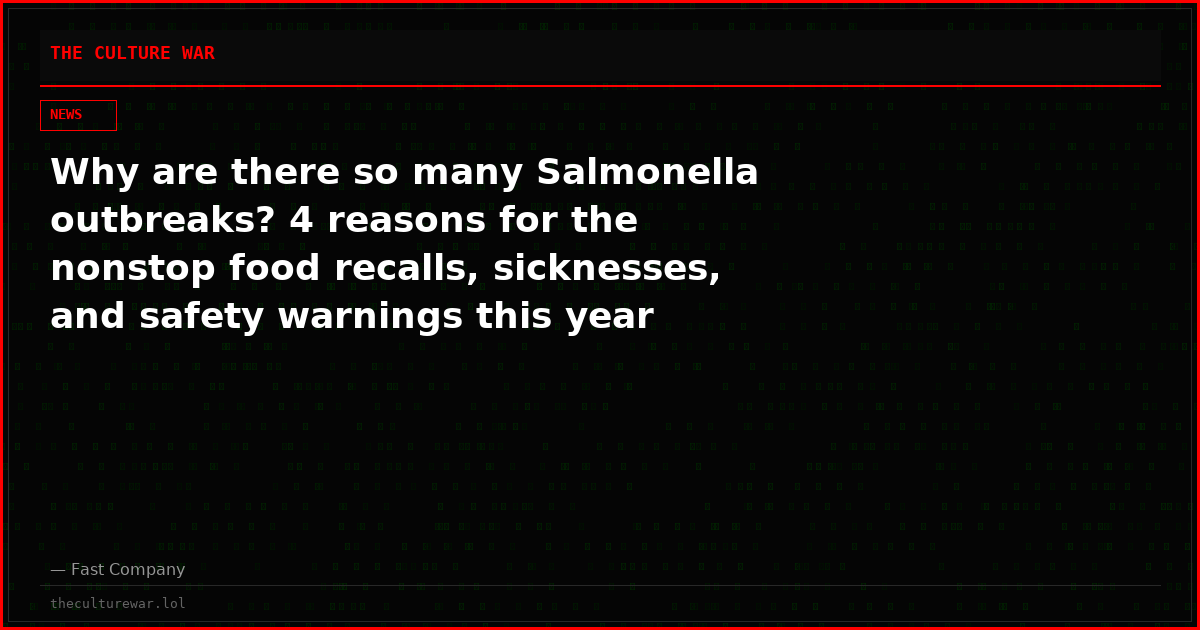Why are there so many Salmonella outbreaks? 4 reasons for the nonstop food recalls, sicknesses, and safety warnings this year