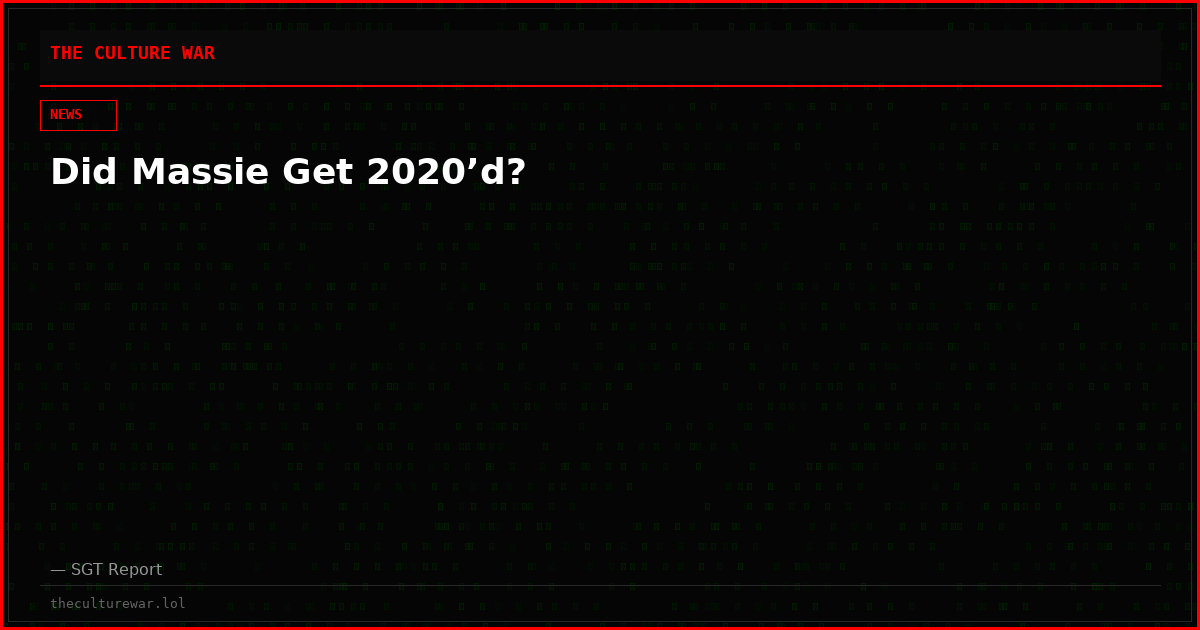 Did Massie Get 2020’d?