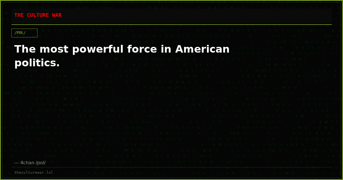 The most powerful force in American politics.