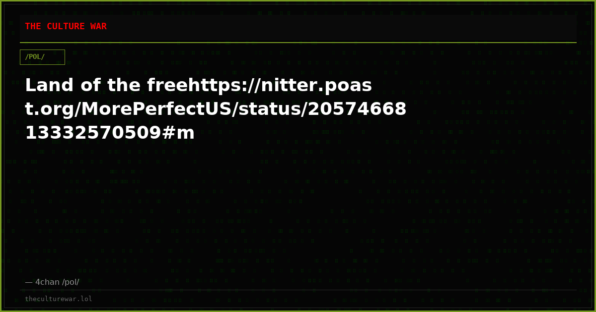 Land of the freehttps://nitter.poast.org/MorePerfectUS/status/2057466813332570509#m