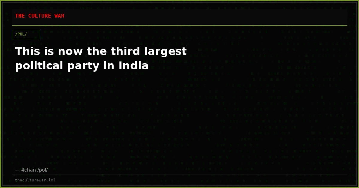 This is now the third largest political party in India