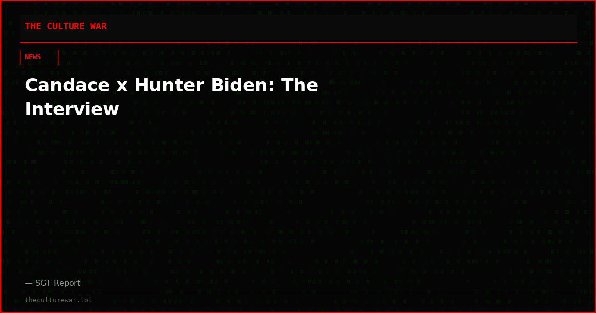 Candace x Hunter Biden: The Interview