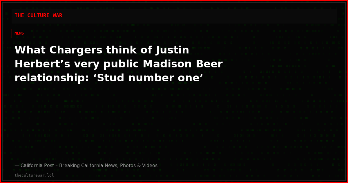 What Chargers think of Justin Herbert’s very public Madison Beer relationship: ‘Stud number one’
