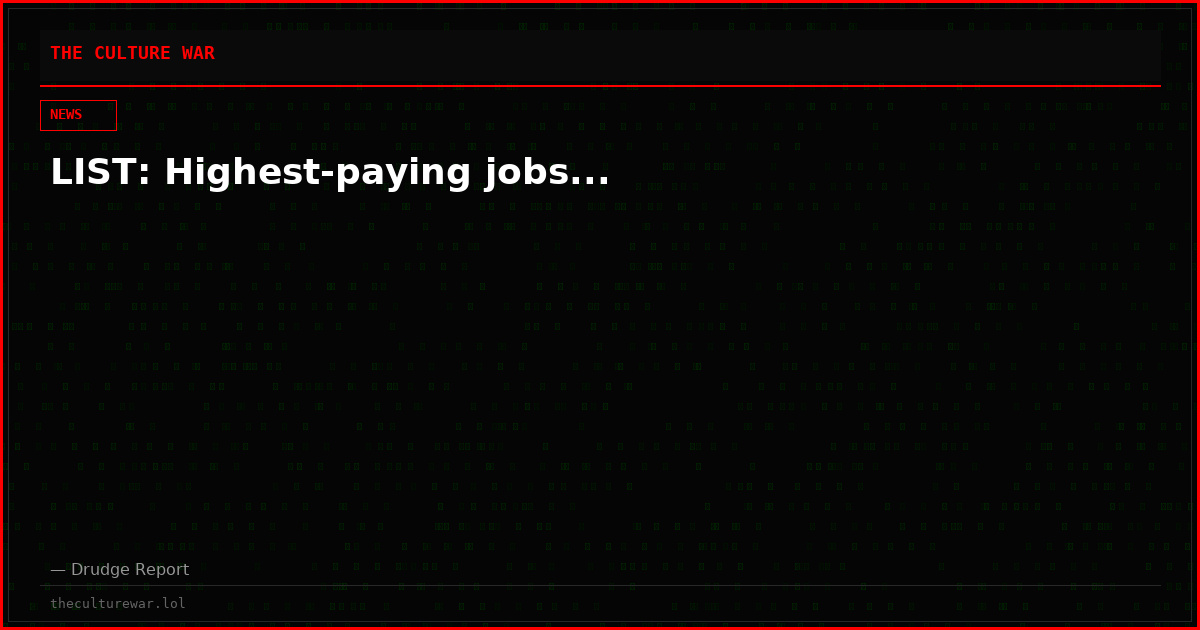 LIST: Highest-paying jobs...