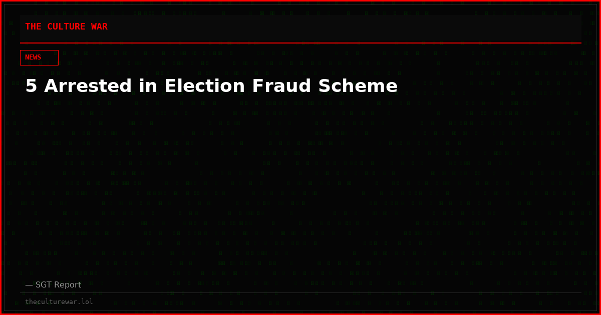 5 Arrested in Election Fraud Scheme