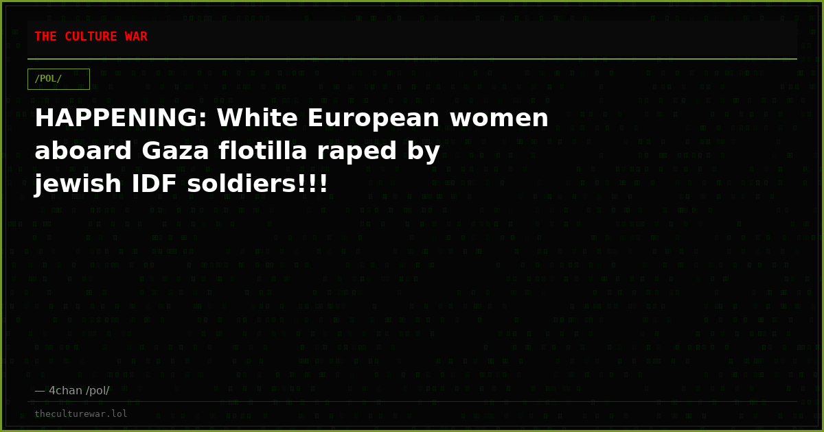 HAPPENING: White European women aboard Gaza flotilla raped by jewish IDF soldiers!!!