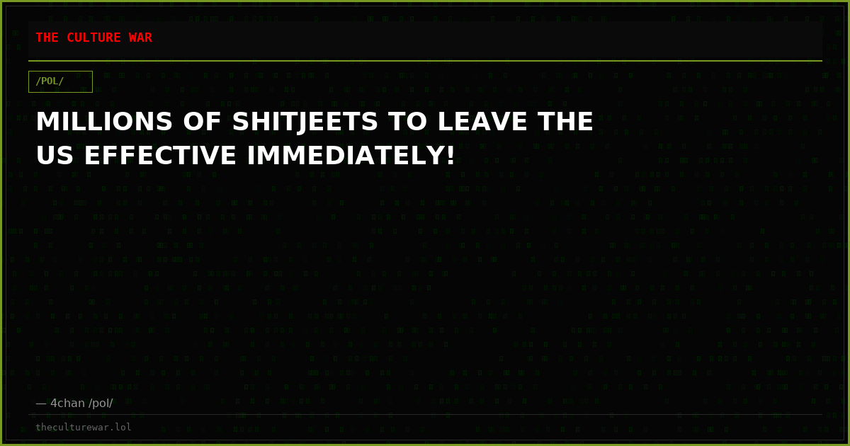 MILLIONS OF SHITJEETS TO LEAVE THE US EFFECTIVE IMMEDIATELY!