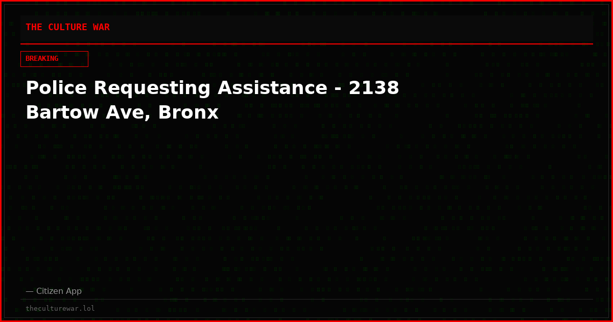 Police Requesting Assistance - 2138 Bartow Ave, Bronx