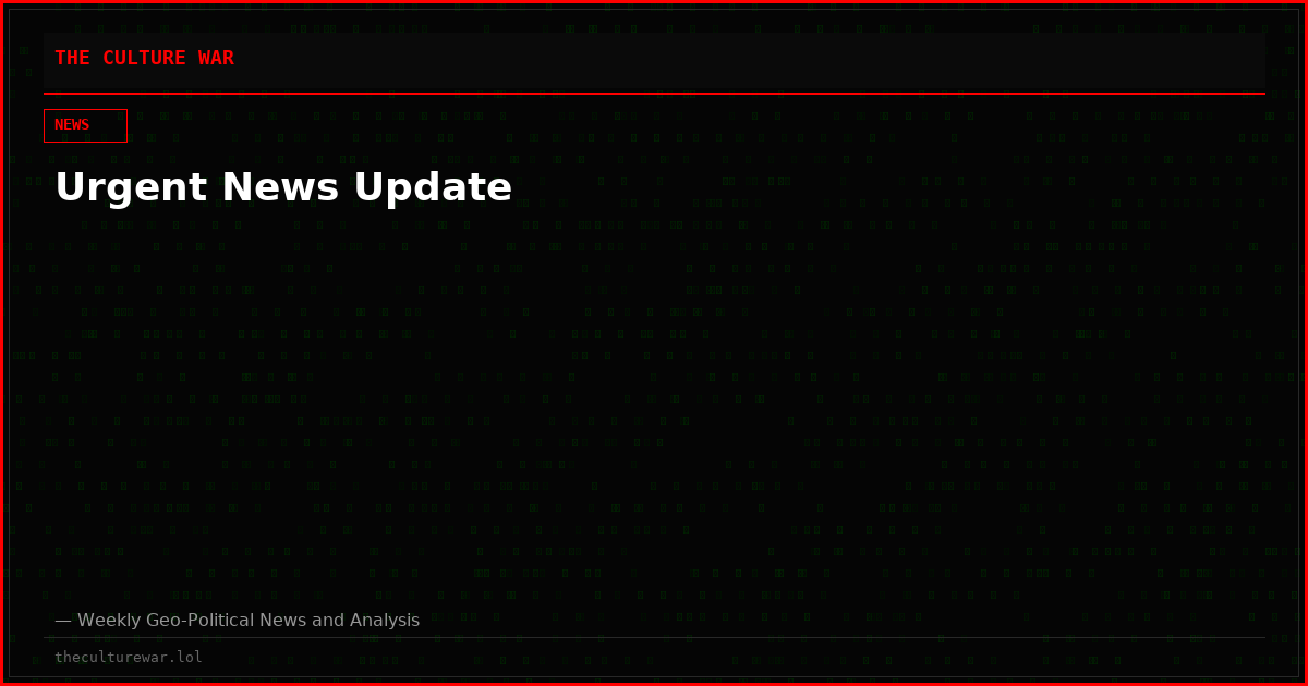 Urgent News Update
