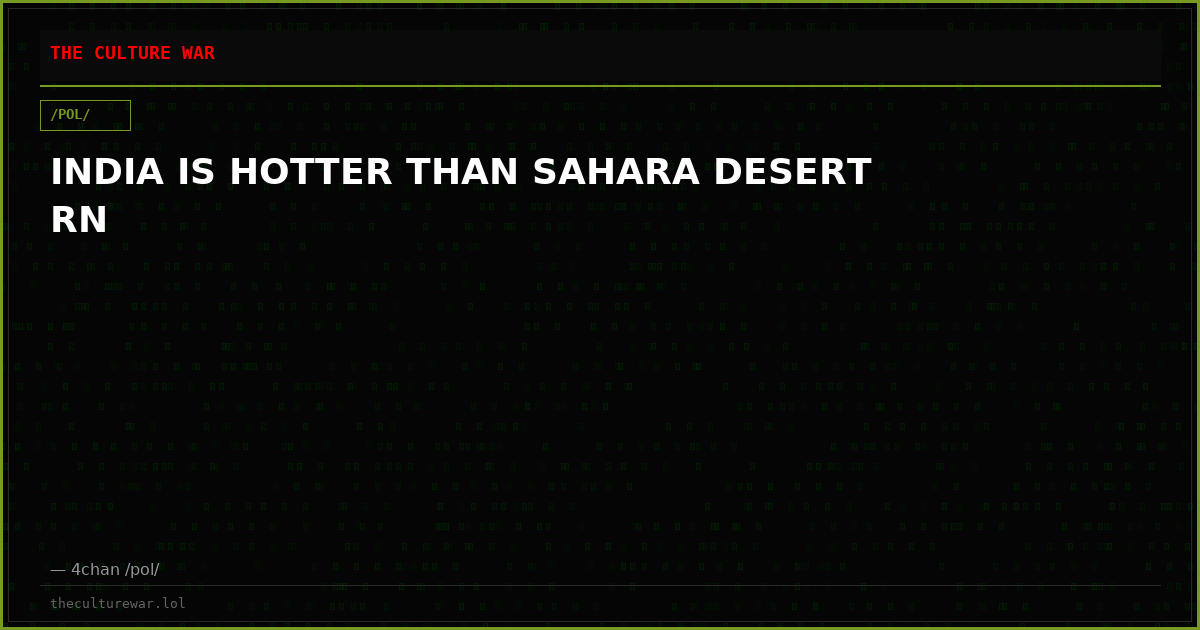 INDIA IS HOTTER THAN SAHARA DESERT RN
