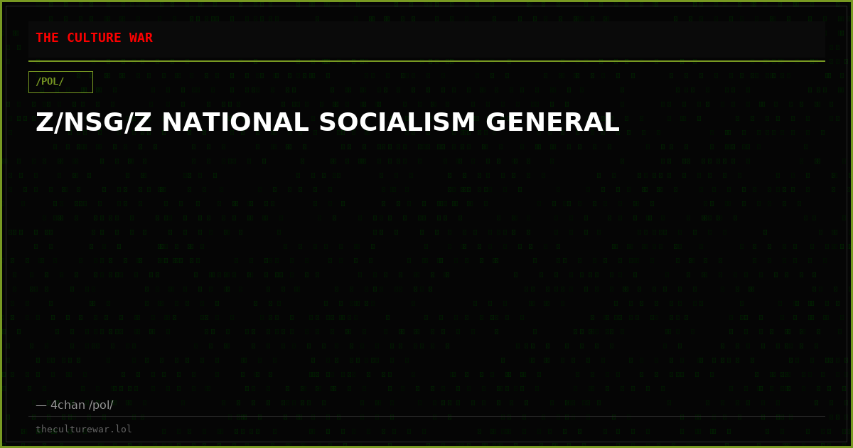 Z/NSG/Z NATIONAL SOCIALISM GENERAL