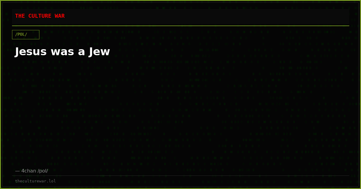 Jesus was a Jew