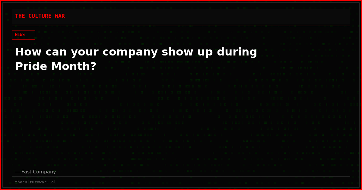 How can your company show up during Pride Month?