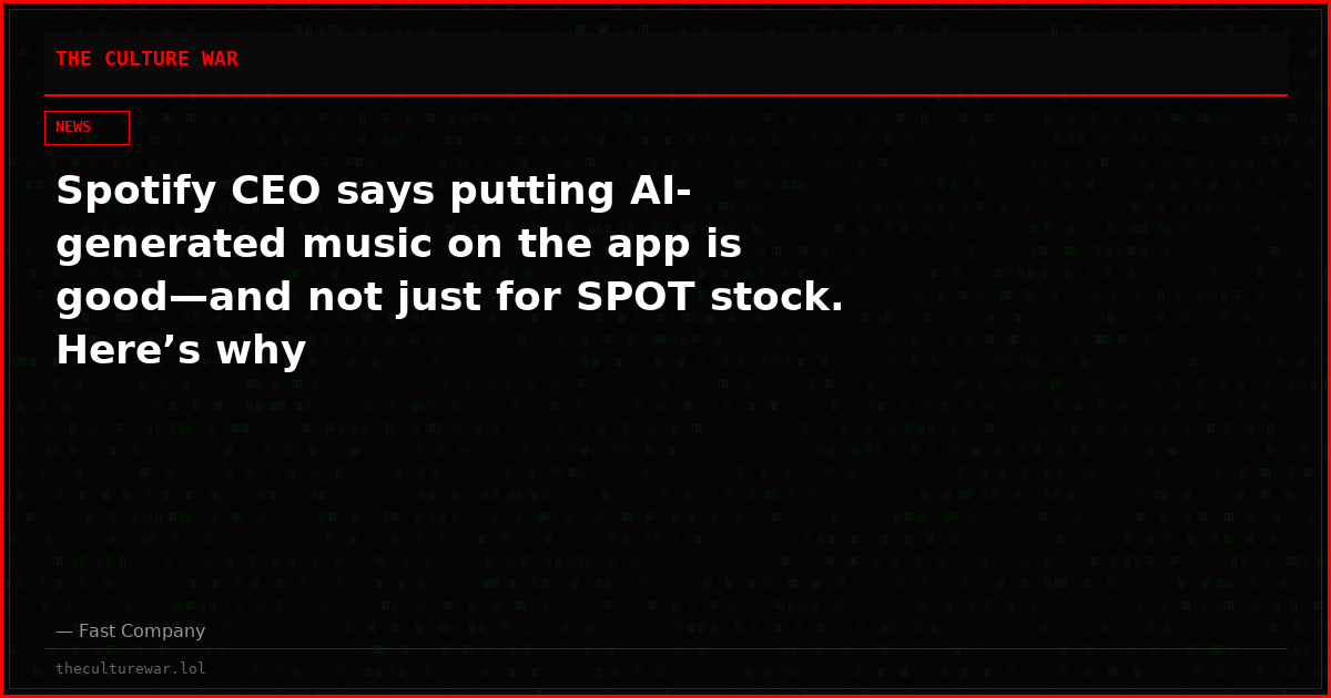 Spotify CEO says putting AI-generated music on the app is good—and not just for SPOT stock. Here’s why